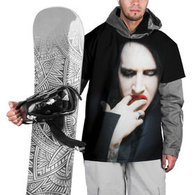 Накидка на куртку 3D с принтом Marilyn Manson , 100% полиэстер |  | звезда | знаменитость | музыка | мэрилин мэнсон | певец | рокер