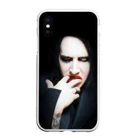 Чехол для iPhone XS Max матовый с принтом Marilyn Manson , Силикон | Область печати: задняя сторона чехла, без боковых панелей | звезда | знаменитость | музыка | мэрилин мэнсон | певец | рокер