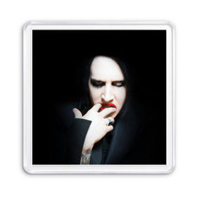 Магнит 55*55 с принтом Marilyn Manson , Пластик | Размер: 65*65 мм; Размер печати: 55*55 мм | Тематика изображения на принте: звезда | знаменитость | музыка | мэрилин мэнсон | певец | рокер