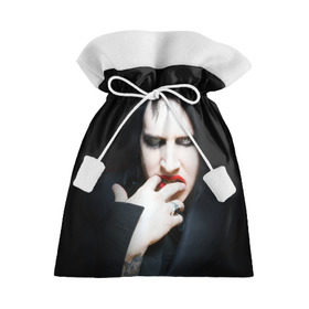 Подарочный 3D мешок с принтом Marilyn Manson , 100% полиэстер | Размер: 29*39 см | Тематика изображения на принте: звезда | знаменитость | музыка | мэрилин мэнсон | певец | рокер