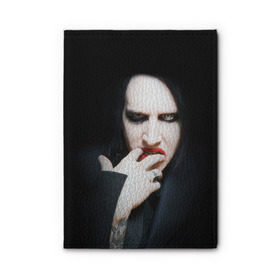 Обложка для автодокументов с принтом Marilyn Manson , натуральная кожа |  размер 19,9*13 см; внутри 4 больших “конверта” для документов и один маленький отдел — туда идеально встанут права | звезда | знаменитость | музыка | мэрилин мэнсон | певец | рокер