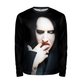Мужской лонгслив 3D с принтом Marilyn Manson , 100% полиэстер | длинные рукава, круглый вырез горловины, полуприлегающий силуэт | звезда | знаменитость | музыка | мэрилин мэнсон | певец | рокер