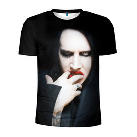 Мужская футболка 3D спортивная с принтом Marilyn Manson , 100% полиэстер с улучшенными характеристиками | приталенный силуэт, круглая горловина, широкие плечи, сужается к линии бедра | звезда | знаменитость | музыка | мэрилин мэнсон | певец | рокер