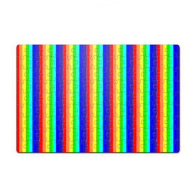 Пазл магнитный 126 элементов с принтом Радуга вертикальные полосы , полимерный материал с магнитным слоем | 126 деталей, размер изделия —  180*270 мм | Тематика изображения на принте: вертикальные | жёлтый | зелёный | красный | оранжевый | полосы | радуга | синий | фиолетовый