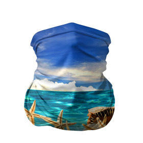 Бандана-труба 3D с принтом Морской пляж 4 , 100% полиэстер, ткань с особыми свойствами — Activecool | плотность 150‒180 г/м2; хорошо тянется, но сохраняет форму | море | отдых | отпуск | пляж | ракушки | туризм