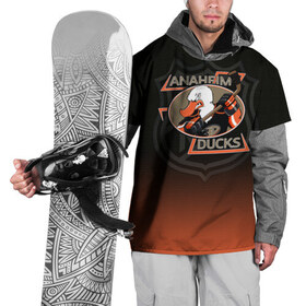 Накидка на куртку 3D с принтом Anaheim Ducks 3D , 100% полиэстер |  | Тематика изображения на принте: anaheim ducks | nhl | спорт | хоккей