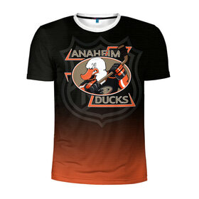 Мужская футболка 3D спортивная с принтом Anaheim Ducks 3D , 100% полиэстер с улучшенными характеристиками | приталенный силуэт, круглая горловина, широкие плечи, сужается к линии бедра | anaheim ducks | nhl | спорт | хоккей