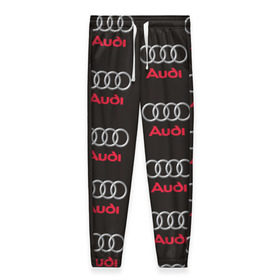 Женские брюки 3D с принтом Audi , полиэстер 100% | прямой крой, два кармана без застежек по бокам, с мягкой трикотажной резинкой на поясе и по низу штанин. В поясе для дополнительного комфорта — широкие завязки | ауди