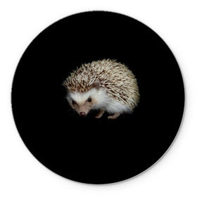 Коврик круглый с принтом Ежик 2 , резина и полиэстер | круглая форма, изображение наносится на всю лицевую часть | еж | ежик | животные