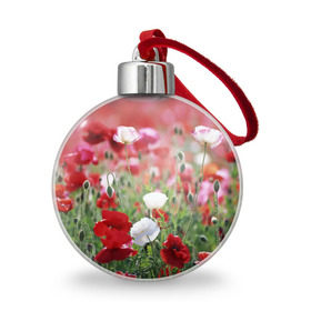 Ёлочный шар с принтом Маки , Пластик | Диаметр: 77 мм | field | flowers | meadow | poppies | red | white | белые | красные | луг | маки | поле | полевые | цветы