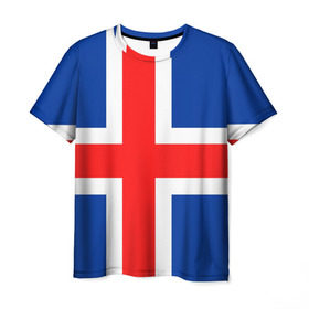 Мужская футболка 3D с принтом Исландия , 100% полиэфир | прямой крой, круглый вырез горловины, длина до линии бедер | 