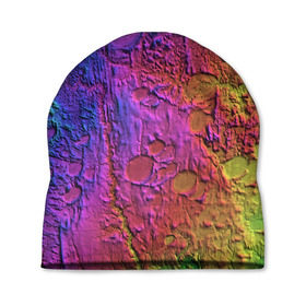 Шапка 3D с принтом Радужная Шпаклёвка , 100% полиэстер | универсальный размер, печать по всей поверхности изделия | радуга | текстура | цвета | шпаклёвка