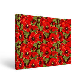 Холст прямоугольный с принтом Маки , 100% ПВХ |  | flowers | poppies | red | wild | красные | мак | маки | полевые | цветы