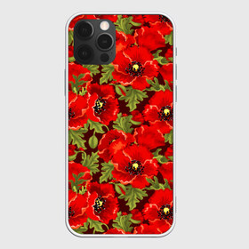 Чехол для iPhone 12 Pro Max с принтом Маки , Силикон |  | Тематика изображения на принте: flowers | poppies | red | wild | красные | мак | маки | полевые | цветы