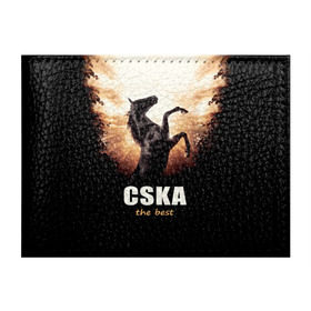 Обложка для студенческого билета с принтом CSKA the best , натуральная кожа | Размер: 11*8 см; Печать на всей внешней стороне | bcjhj