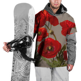 Накидка на куртку 3D с принтом Маки 2 , 100% полиэстер |  | Тематика изображения на принте: маки | цветы
