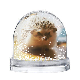 Снежный шар с принтом Ежик 4 , Пластик | Изображение внутри шара печатается на глянцевой фотобумаге с двух сторон | еж | ежик | животные