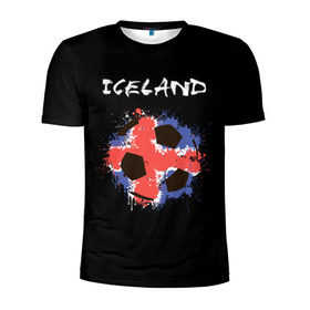 Мужская футболка 3D спортивная с принтом Исландия , 100% полиэстер с улучшенными характеристиками | приталенный силуэт, круглая горловина, широкие плечи, сужается к линии бедра | euro 2016