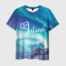 Мужская футболка 3D с принтом Исландия , 100% полиэфир | прямой крой, круглый вырез горловины, длина до линии бедер | исландия