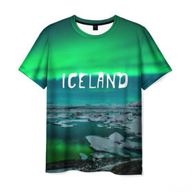 Мужская футболка 3D с принтом Исландия , 100% полиэфир | прямой крой, круглый вырез горловины, длина до линии бедер | исландия