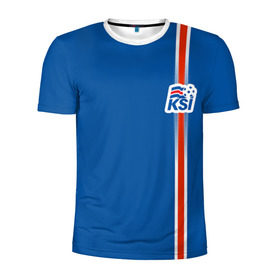 Мужская футболка 3D спортивная с принтом Форма сборной Исландии по футболу , 100% полиэстер с улучшенными характеристиками | приталенный силуэт, круглая горловина, широкие плечи, сужается к линии бедра | euro 2016