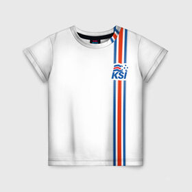 Детская футболка 3D с принтом Форма сборной Исландии по футболу , 100% гипоаллергенный полиэфир | прямой крой, круглый вырез горловины, длина до линии бедер, чуть спущенное плечо, ткань немного тянется | euro 2016