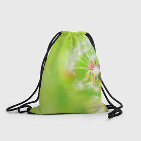 Рюкзак-мешок 3D с принтом Одуванчик , 100% полиэстер | плотность ткани — 200 г/м2, размер — 35 х 45 см; лямки — толстые шнурки, застежка на шнуровке, без карманов и подкладки | Тематика изображения на принте: лепесток | новая | одуванчик | природа | цветок | яркая