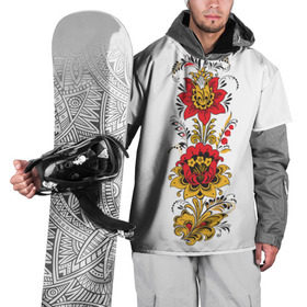 Накидка на куртку 3D с принтом Хохлома 2 , 100% полиэстер |  | Тематика изображения на принте: ветки | лента | лист | народное | россия | русское | узор