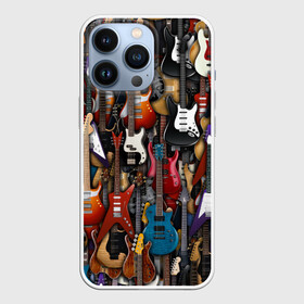 Чехол для iPhone 13 Pro с принтом Электрогитары ,  |  | fender | ibanez | ltd | stratocaster | гитара | инструмент | музыка | рок