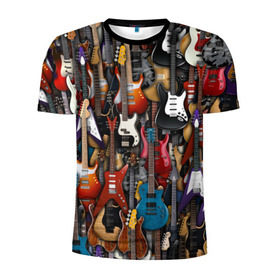 Мужская футболка 3D спортивная с принтом Электрогитары , 100% полиэстер с улучшенными характеристиками | приталенный силуэт, круглая горловина, широкие плечи, сужается к линии бедра | fender | ibanez | ltd | stratocaster | гитара | инструмент | музыка | рок