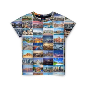 Детская футболка 3D с принтом Туризм (10х10) , 100% гипоаллергенный полиэфир | прямой крой, круглый вырез горловины, длина до линии бедер, чуть спущенное плечо, ткань немного тянется | азия | берлин | вегас | венеция | воспоминания | города | достопримечательности | европа | египет | калифорния | каникулы | лондон | милан | москва | ностальгия | нью йорк | отдых | отпуск | память