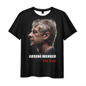 Мужская футболка 3D с принтом Arsene Wenger (Arsenal) , 100% полиэфир | прямой крой, круглый вырез горловины, длина до линии бедер | 