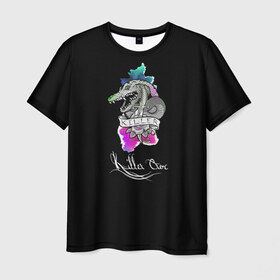 Мужская футболка 3D с принтом Killer Croc , 100% полиэфир | прямой крой, круглый вырез горловины, длина до линии бедер | killer croc