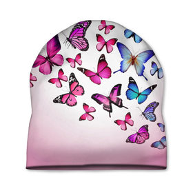 Шапка 3D с принтом Butterflies , 100% полиэстер | универсальный размер, печать по всей поверхности изделия | 