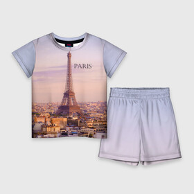 Детский костюм с шортами 3D с принтом Париж ,  |  | париж | франция