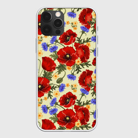 Чехол для iPhone 12 Pro Max с принтом Маки , Силикон |  | Тематика изображения на принте: background | flower | nature | poppies | poppy | red | summer | wild | красные | лето | мак | маки | полевые | природа | фон | цветы