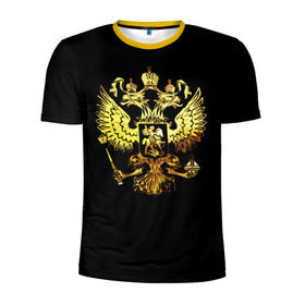 Мужская футболка 3D спортивная с принтом Герб России (Art) , 100% полиэстер с улучшенными характеристиками | приталенный силуэт, круглая горловина, широкие плечи, сужается к линии бедра | патриот | патриотизм | победа | россия | русский