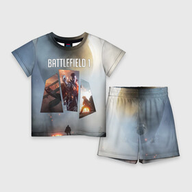 Детский костюм с шортами 3D с принтом Battlefield 1 ,  |  | Тематика изображения на принте: battlefield | батла | батлфилд