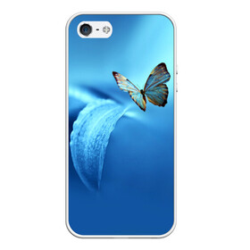 Чехол для iPhone 5/5S матовый с принтом Бабочка 2 , Силикон | Область печати: задняя сторона чехла, без боковых панелей | бабочки | прикольные картинки | природа | цветы
