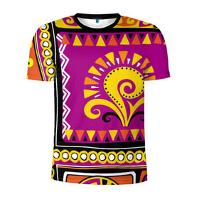 Мужская футболка 3D спортивная с принтом Африка , 100% полиэстер с улучшенными характеристиками | приталенный силуэт, круглая горловина, широкие плечи, сужается к линии бедра | Тематика изображения на принте: орнамент | цветной | этнический | этно | яркий