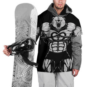 Накидка на куртку 3D с принтом Strongman , 100% полиэстер |  | Тематика изображения на принте: bodybuilding | gym | house | know | power | бодибилдинг | культуризм | медведь | сила | спорт | фитнес