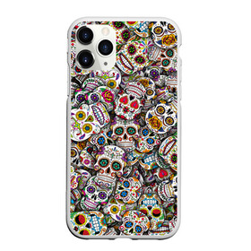 Чехол для iPhone 11 Pro Max матовый с принтом Мексиканские черепа , Силикон |  | Тематика изображения на принте: calavera | sugar skull | день мертвых | мексика | традиция | узоры | цветы