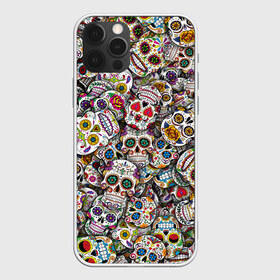 Чехол для iPhone 12 Pro Max с принтом Мексиканские черепа , Силикон |  | calavera | sugar skull | день мертвых | мексика | традиция | узоры | цветы