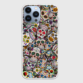 Чехол для iPhone 13 Pro Max с принтом Мексиканские черепа ,  |  | calavera | sugar skull | день мертвых | мексика | традиция | узоры | цветы