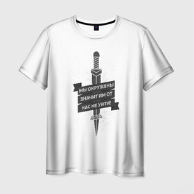 Мужская футболка 3D с принтом Байсангур Беноевский , 100% полиэфир | прямой крой, круглый вырез горловины, длина до линии бедер | 