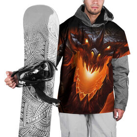 Накидка на куртку 3D с принтом Огнедышащий дракон , 100% полиэстер |  | Тематика изображения на принте: дракон | змей | монстр | огонь | пасть | пламя | прикольные картинки