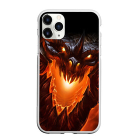 Чехол для iPhone 11 Pro матовый с принтом Огнедышащий дракон , Силикон |  | дракон | змей | монстр | огонь | пасть | пламя | прикольные картинки