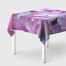 Скатерть 3D с принтом Сирень , 100% полиэстер (ткань не мнется и не растягивается) | Размер: 150*150 см | лепестки | прикольные картинки | цветочки | цветы