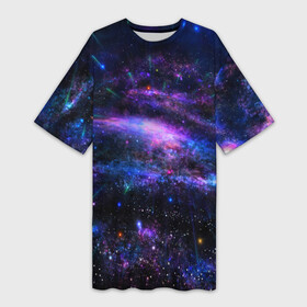Платье-футболка 3D с принтом Вселенная ,  |  | 3д | вселенная | гравитация | звезда | космос | новая