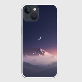 Чехол для iPhone 13 с принтом Ночное небо ,  |  | mountains | sky | space | астрономия | горы | космос | небо | ночное небо